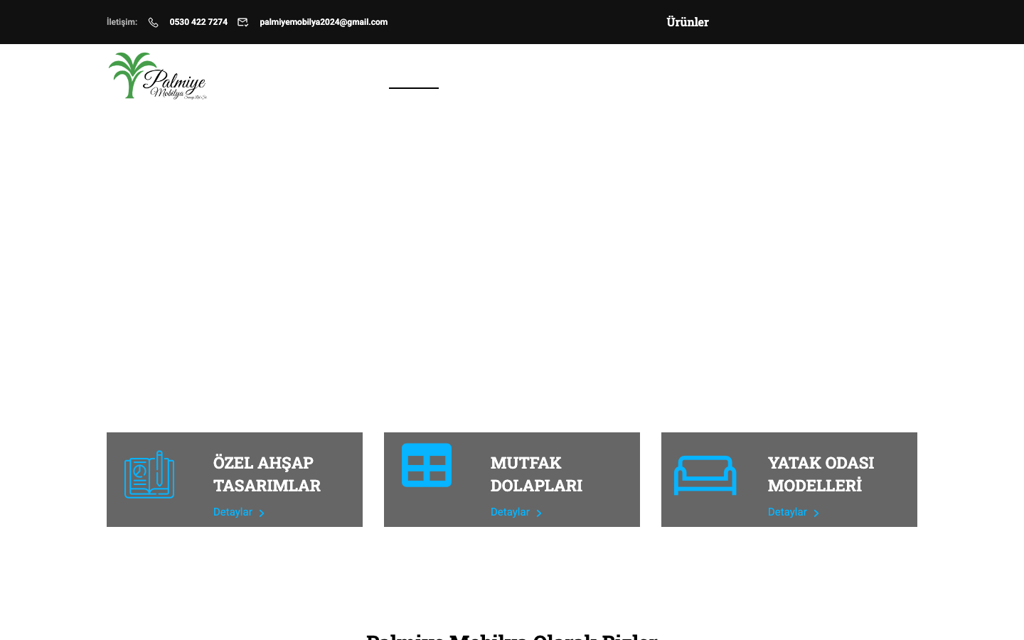 Otel Mobilyalar masaüstü web sitesi ön izlemesi